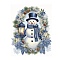 Christmas DIY Diamond Painting Kits, with Resin Rhinestones, Diamond Sticky Pen, Tray Plate and Glue Clay, Snowman, 400x300mm