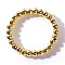 Handmade Unisex Vacation Travel Brass Round Bead Stretch Rings for Women Men