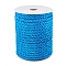 Polyester Cord, Twisted Cord, Deep Sky Blue, 5mm, about 18~19yards/roll(16.4m~17.3m/roll)