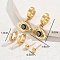 Stylish Evil Eye 304 Stainless Steel Earrings Set for Women, Perfect for Daily Wear, Golden