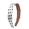 Satin Hairbands, Girls Hair Accessories, Polka Dot Pattern, White, 140x120mm