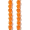 Handmade Lampwork Beads Strands, Raspberry, Orange, 12.5x12.5mm, Hole: 1.4mm, about 20pcs/strand, 9.84''(25cm)