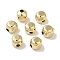 Brass Beads, Lead Free & Cadmium Free, Square, Real 24K Gold Plated, 6x5x6mm, Hole: 1.5mm