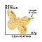 304 Stainless Steel Butterfly Stud Earrings for Women, Golden