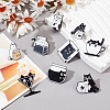 DICOSMETIC 9Pcs 9 Styles Cat Enamel Pins JEWB-GO0001-08-4