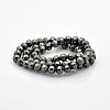 Magnetic Synthetic Hematite Beads Strands G-P061-26-2