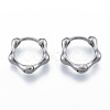 316 Surgical Stainless Steel Bamboo Stick Hoop Earrings for Men Women EJEW-N052-06-1