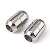 Tarnish Resistant Smooth 304 Stainless Steel Magnetic Clasps with Glue-in Ends STAS-H048-1-2