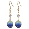 Epoxy Resin Flower Dangle Earrings EJEW-JE06129-4