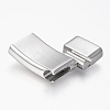 304 Stainless Steel Magnetic Clasps with Glue-in Ends STAS-F130-29P-2