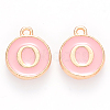 Golden Plated Alloy Enamel Charms X-ENAM-S118-07O-1