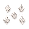 925 Sterling Silver Micro Pave Clear Cubic Zirconia Slide Charms STER-P061-02A-P-1