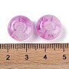 Resin European Beads with Glitter Powder RESI-F055-07C-3