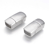304 Stainless Steel Magnetic Clasps with Glue-in Ends STAS-G143-46P-1