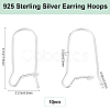 Beebeecraft 10Pcs 925 Sterling Silver Hoop Earring Findings STER-BBC0006-52-2