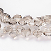 Pearl Luster Plated Diamond Shape Transparent Glass Bead Strands EGLA-J101-PL01-1