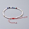 Adjustable Nylon Thread Braided Beads Bracelets BJEW-JB04470-3