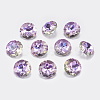 Faceted Glass Rhinestone Charms RGLA-F051-12mm-001VL-1