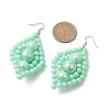 Woven Opaque Acrylic Dangle Earrings EJEW-JE05755-3