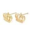 Crown Alloy Stud Earrings for Women PALLOY-Q447-10LG-1