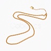 Brass Curb Chain Necklaces NJEW-H206-04G-2