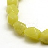 Natural Lemon Jade Polygon Beads Strands G-P063-85-3