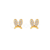 Cute Bunny Ear Studs with Rhinestones TB9087-1-1