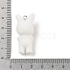 Flocking Resin Cute Bunny Pendants MACR-P043-J03-3