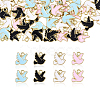 80Pcs 4 Colors Zinc Alloy Enamel Charms PALLOY-CJ0001-151-3