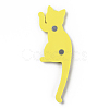 Cute Multifunction Cat Shape Acrylic Magnetic Refrigerator Sticker Fridge Magnets Hanging Hook AJEW-B002-01D-2