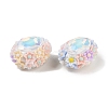 Luminous Polymer Clay Glass Rhinestone Beads CLAY-H003-05-4