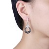 Trendy Sterling Silver Hoop Earrings EJEW-BB30015-A-3