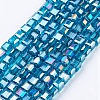 Electroplate Glass Beads Strands EGLA-R030-6x6mm-14-1