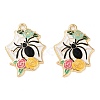 Halloween Theme Rack Plating Alloy Enamel Pendants FIND-Q099-02E-G-1