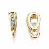 Brass Micro Pave Clear Cubic Zirconia Charms X-KK-Q277-060-NF-3