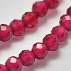 Lab Grown Red Corundum Beads Strands G-K207-01E-01-3