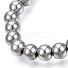 201 Stainless Steel Round Beaded Stretch Bracelet for Men Women BJEW-N017-163B-01-2
