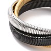 304 Stainless Steel Interlocking Flat Snake Chains Bracelet BJEW-G642-01P-3