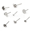 304 Stainless Steel Stud Earring Settings & Findings STAS-MSMC002-05P-1