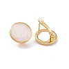 Rack Plating Brass Hoop Earring Findings with Latch Back Closure KK-C245-05G-1