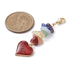 Chakra Gemstone Chip Pendant Decoration HJEW-JM01158-3