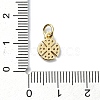 Brass Micro Pave Claer Cubic Zirconia Charms KK-H475-42G-3