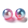 Rainbow ABS Plastic Imitation Pearl Beads OACR-Q174-10mm-14-2
