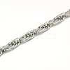 Fashionable 304 Stainless Steel Rope Chain Necklaces for Men STAS-A028-N048P-S-2