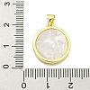 Brass Micro Pave Clear Cubic Zirconia Pendants KK-K354-04G-04-3