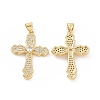 Brass Micro Pave Cubic Zirconia Pendants ZIRC-P106-08G-1