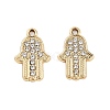 UV Plating Alloy Rhinestone Pendants ALRI-N058-02KCG-1