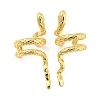 Rack Plating Brass Snake Cuff Earrings for Women EJEW-F326-01G-1