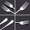 Globleland 1 Set 2Pcs 304 Stainless Steel Fork AJEW-GL0001-19-069-4