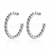 Non-Tarnish Stainless Steel Twist Hoop Earrings for Women YD3923-2-1